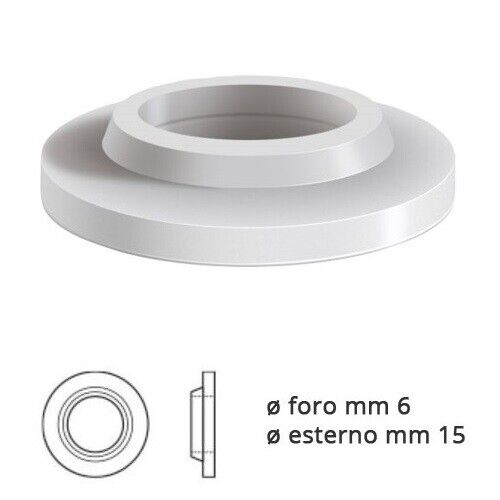 50 RONDELLE ELASTICHE IN NEOPRENE xVITI 200 MUSTAD KOVERVIT FORO 6mm DIAMETRO 15