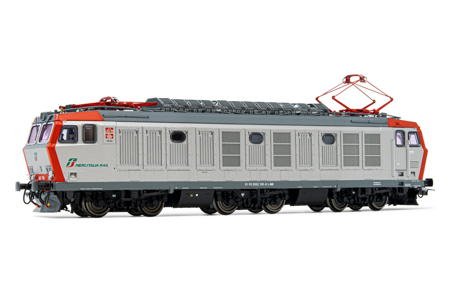 RIVAROSSI HR2797 E652 108  Mercitalia Rail nuova livrea grigio/alluminio/rosso