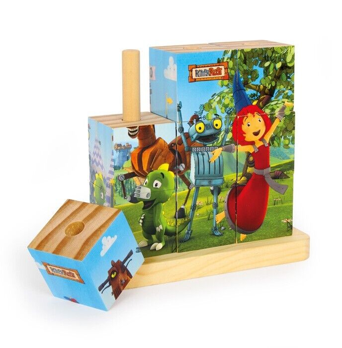 Puzzle dadi ad incastro «Ritter Rost» giocattolo Small Foot in legno