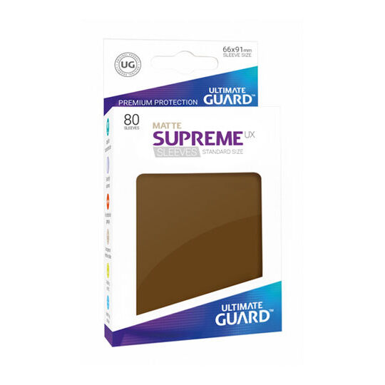 80 Matte Brown Ultimate Guard SUPREME DECK PROTECTOR SLEEVES Standard Size