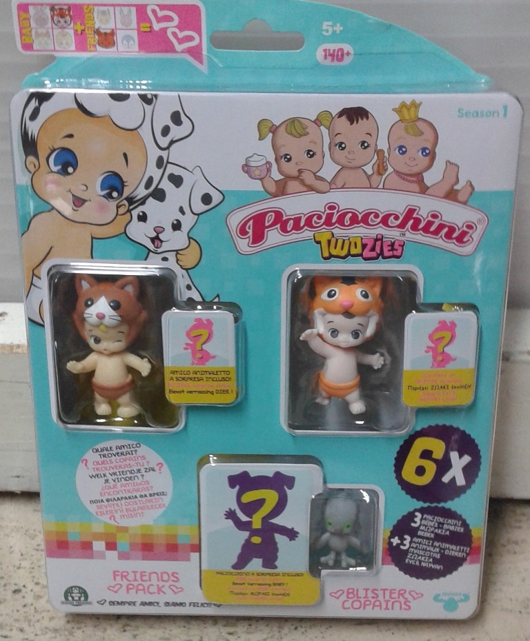BLISTER 3 PACIOCCHINI TWOZIES + 3 AMICI ANIMALETTI