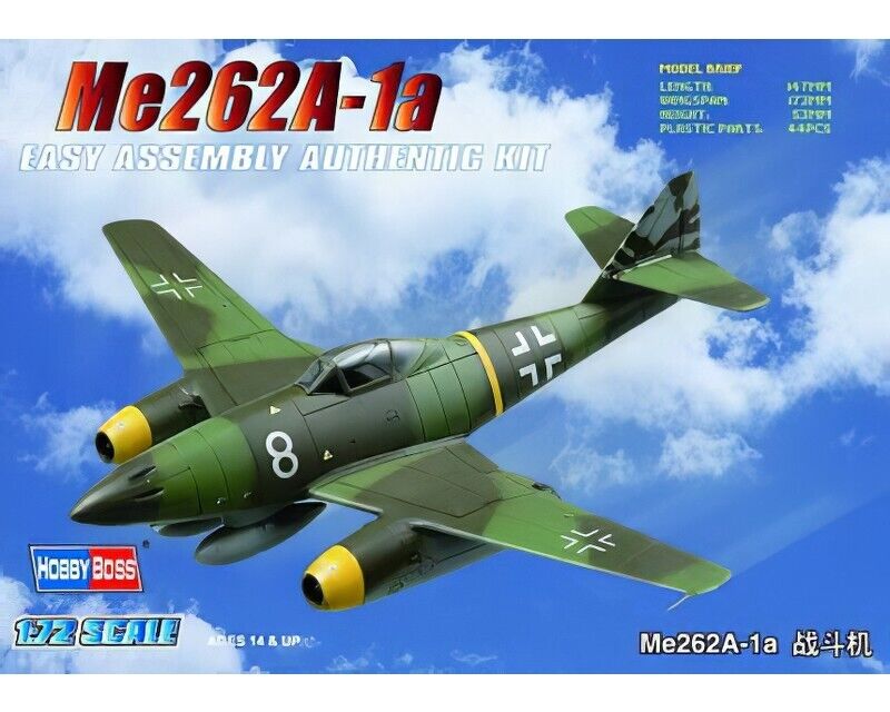 HobbyBoss Messerschmitt Me262 A-1a Fighter 1:72 80249 modellismo