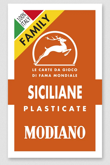 Carte Siciliane Modiano Arancione Family