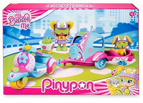 Pinypon- Puppy Motorbike Moto, Rimorchio e Personaggi, per Bambini/e da 4 (W8R)