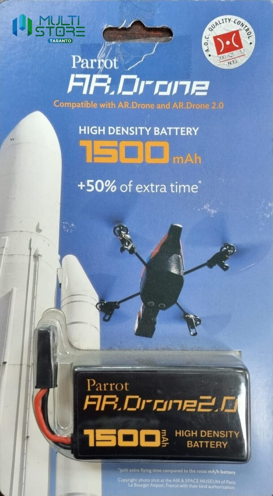 Batteria per Drone 1500 mAh Parrot Ar/Ar 2.0