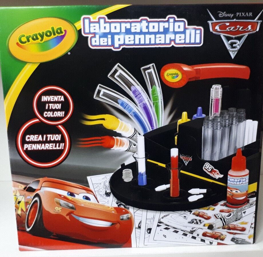 LABORATORIO DEI PENNARELLI CARS 3 CRAYOLA INVENTA I TUOI COLORI CREA I TUOI PENN