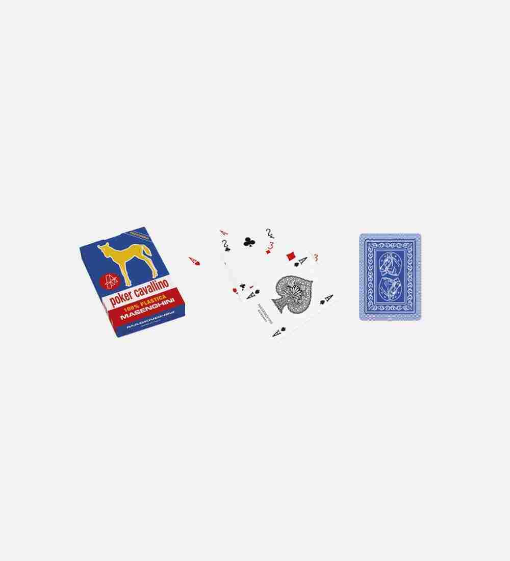 CARTE POKER CAVALLINO DORSO BLU - MASENGHINI