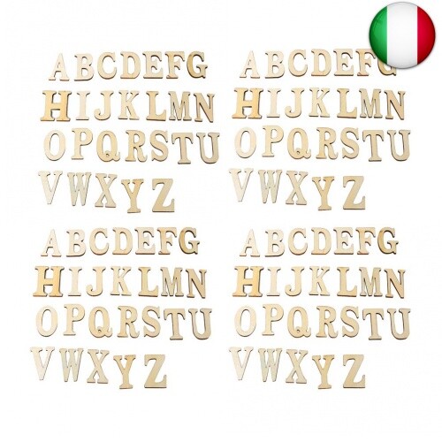 JKJF, lettere dell'alfabeto in legno, lettere maiuscole, lettere maiuscole, in