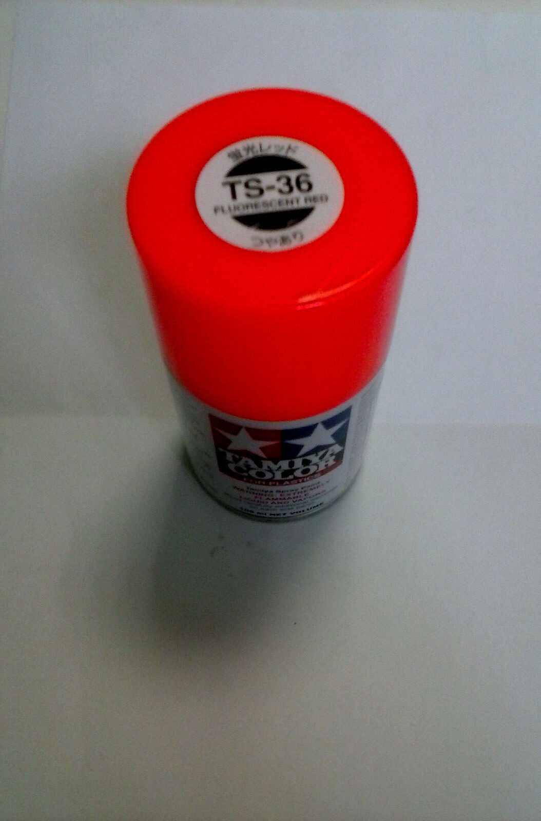 TAMIYA COLORE SPRAY PER PLASTICA FLUORESCENT RED ROSSO FLUO 100ml  ART TS36