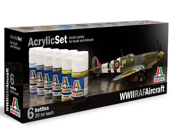 WWll RAF Aircraft (6 pz x 20 ml) ITA432AP - italeri modellismo