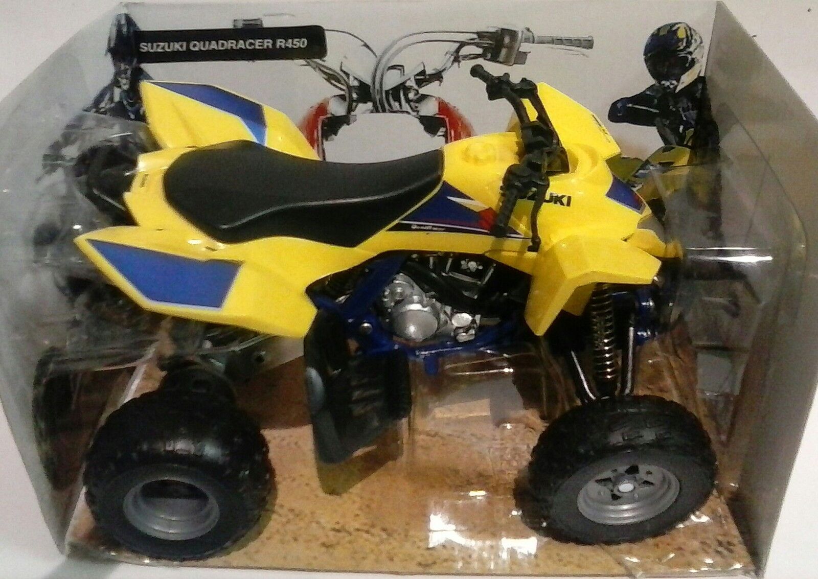 NEW RAY 1:12 DIE CAST QUAD  SUZUKI QUADRACER R450  ART 57503