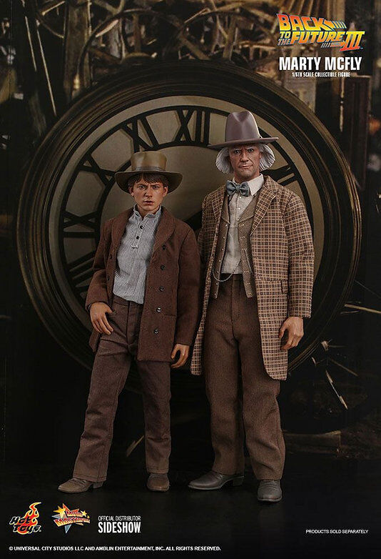 Back to the Future III Michael J. Fox Christopher Lloyd Doc & Marty Hot Toys