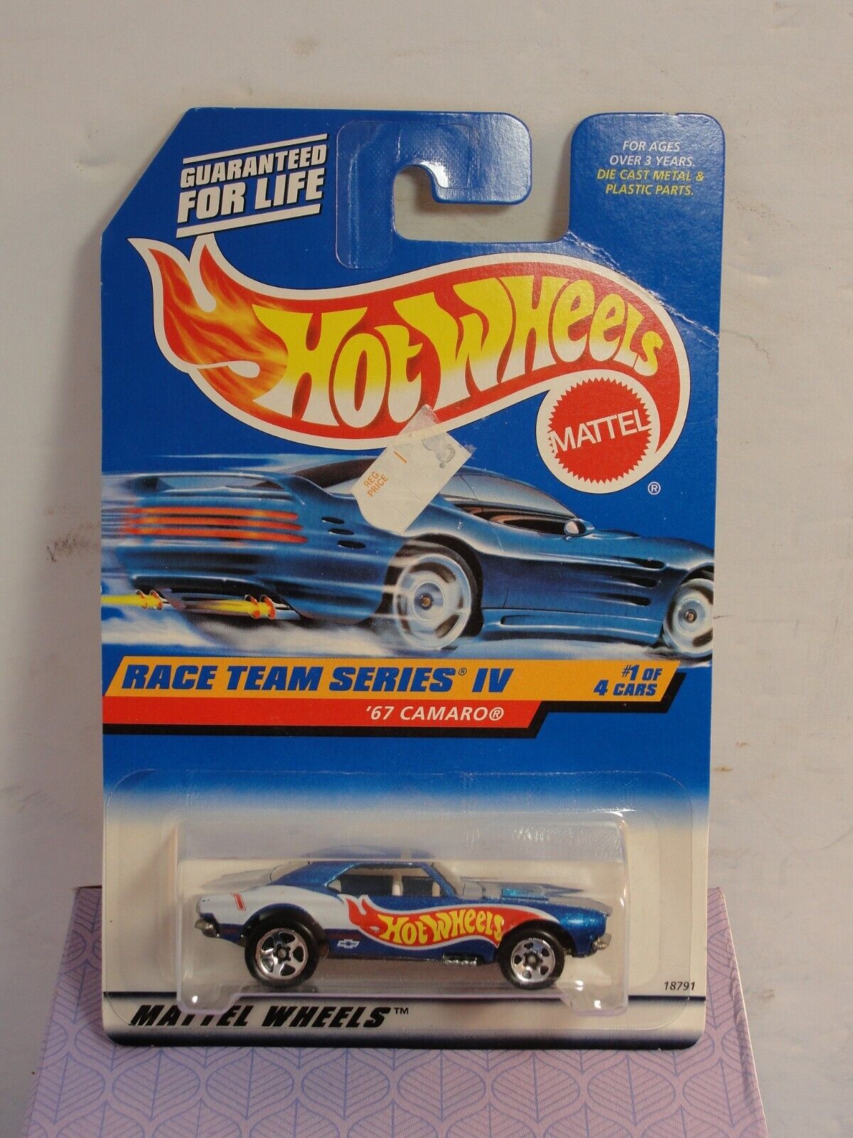 1967 Chevy Camaro Chevrolet Muscolo Auto Hot Wheels 1998 #725 Gara Team Serie IV