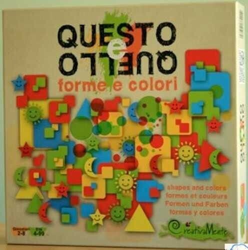QUESTO E QUELLO forme e colori CREATIVAMENTE 2-8 giocatori GIOCO PUZZLE età 4+