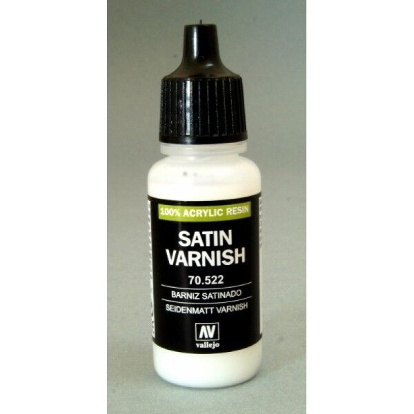 Vallejo Satin Varnish, 100% Acrylic Resin 17ml - Medium per Colore Acrilico