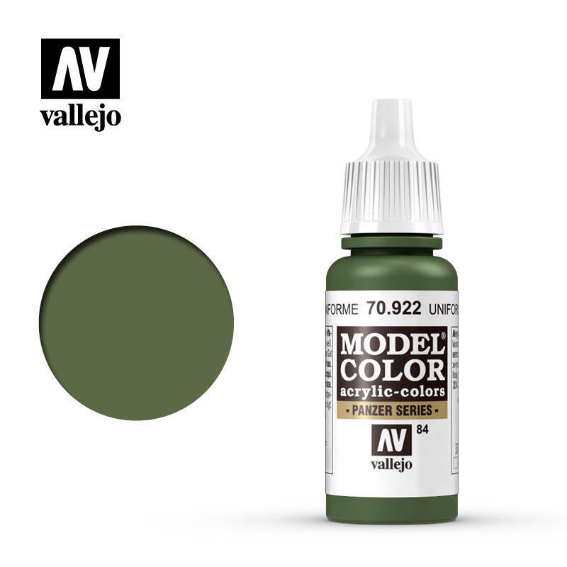 Valejo Model Color Acrylic Paint Colore Acrilico 084 Uniform Green 70922 VALLEJO