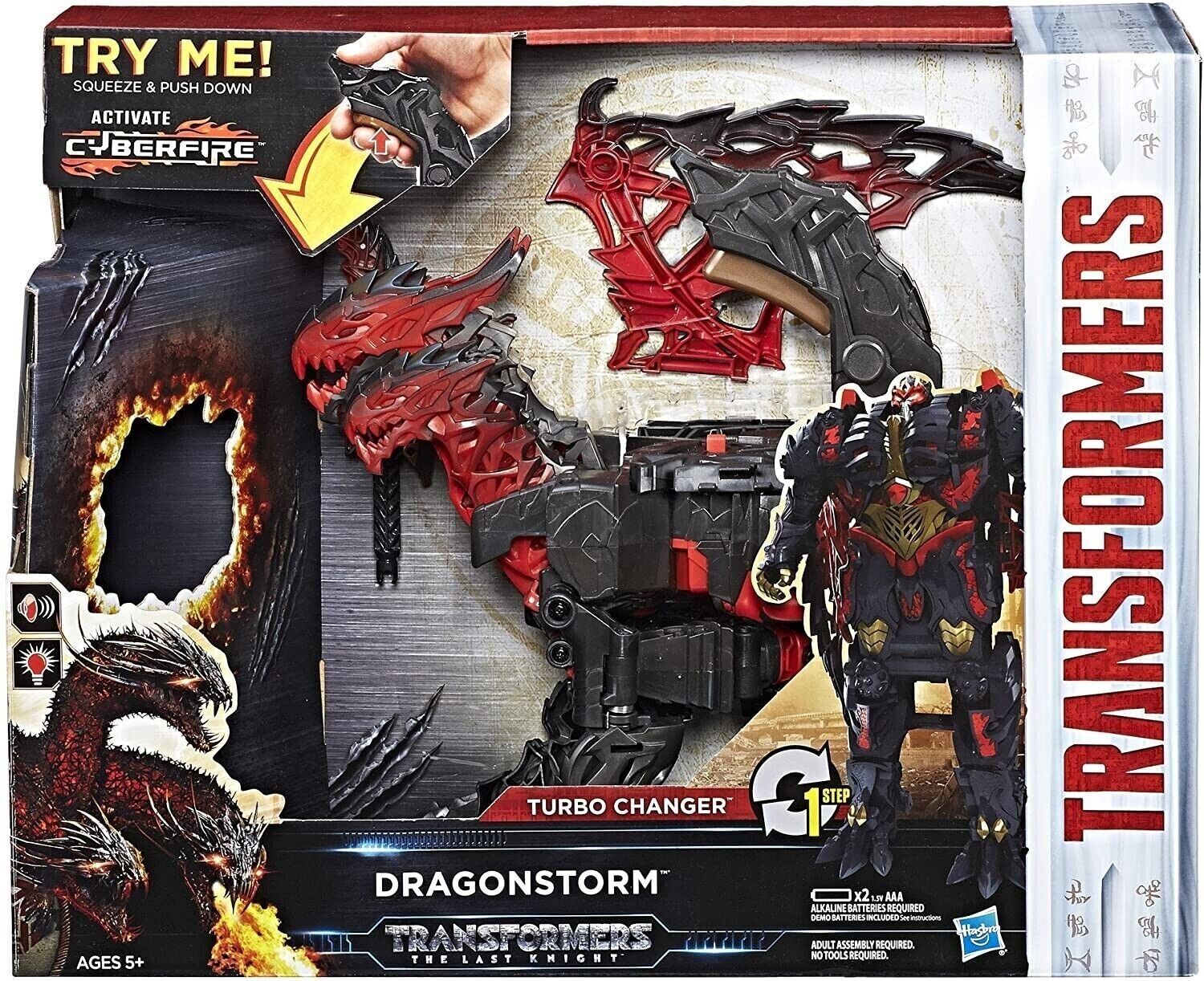 TRANSFORMERS THE LAST KNIGHT TURBO CHANGER DRAGONSTORM C0934 2016 HASBRO