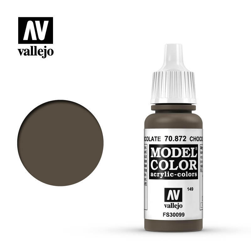 Valejo Model Color Acrylic Paint Colore Acrilico 149 Chocolate Brown 70872