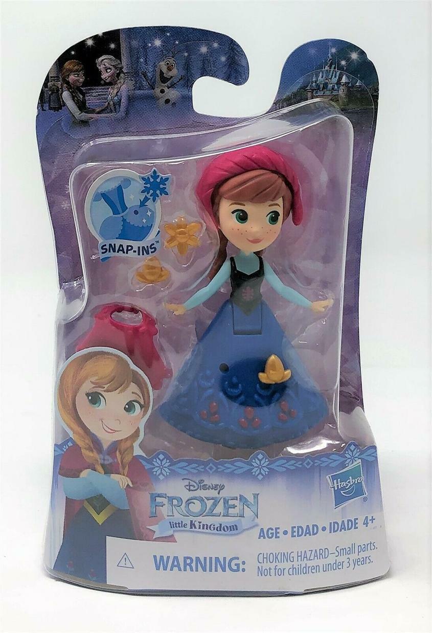 Disney Princess Frozen Anna blu-viola bambola Little Kingdom Snap-Ins Doll E0210