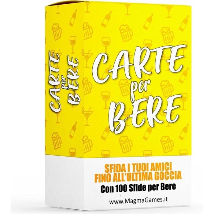 CARTE PER BERE con 100 sfide MAZZO DI CARTE magma games edizioni IN ITALIANO età