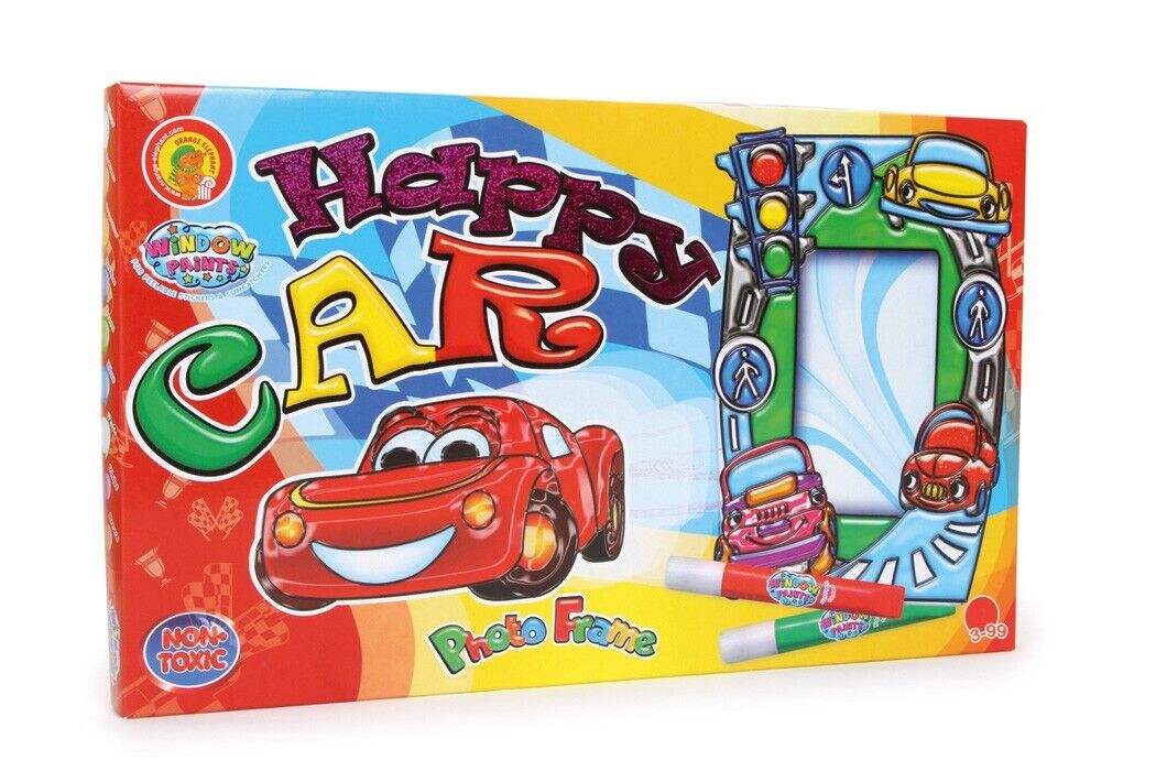 Cornici «Happy Car» Smal Foot cornici da colorare Giochi bambini educativi