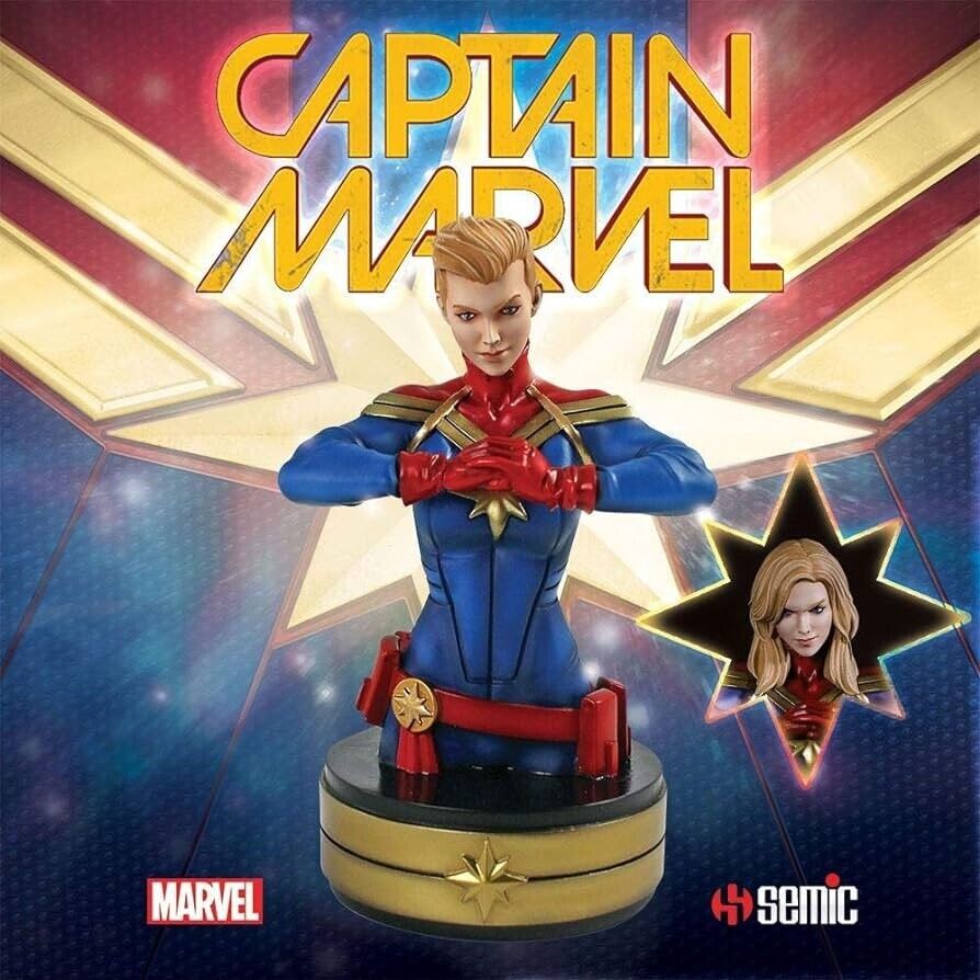 CAPITAN MARVEL SEMIC DISTIBUTION 16CM SCALA 1/6 MINI BUSTO MULTICOLORE ‎RESINA
