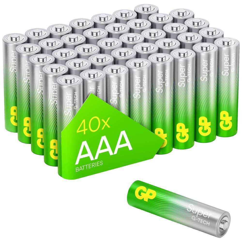 GP Batteries Super Batteria Ministilo (AAA) Alcalina/manganese 1.5 V 40 pz.