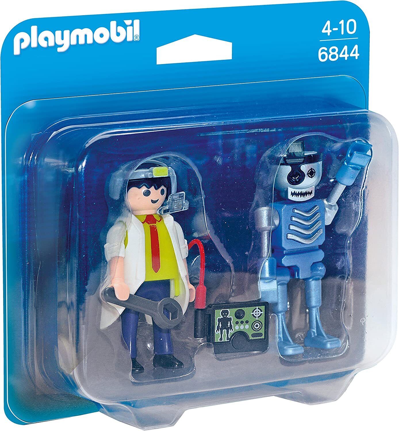 Originale Playmobil City Action 6844 Duo Pack Scientifico E Robot