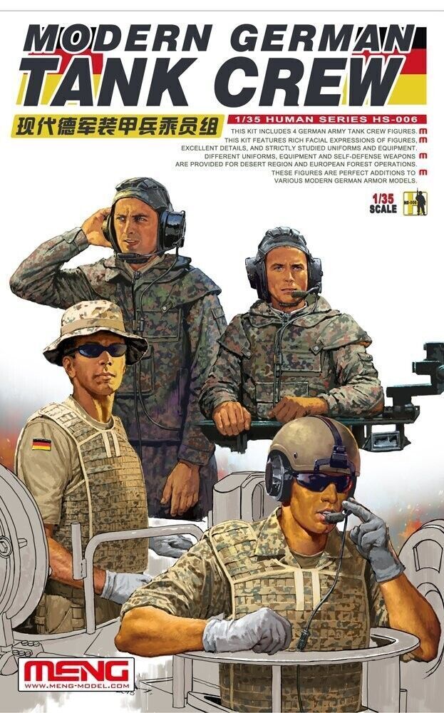 Meng HS-006 Modern German Tank Crew Set Figurini Kit Montaggio 1/35