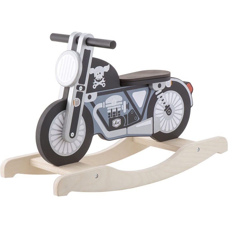 CAVALCABILE MOTO GIOCATTOLO IN LEGNO MOTO NERA 1 ANNO + ORIGINALE TRUDI OFFERTA