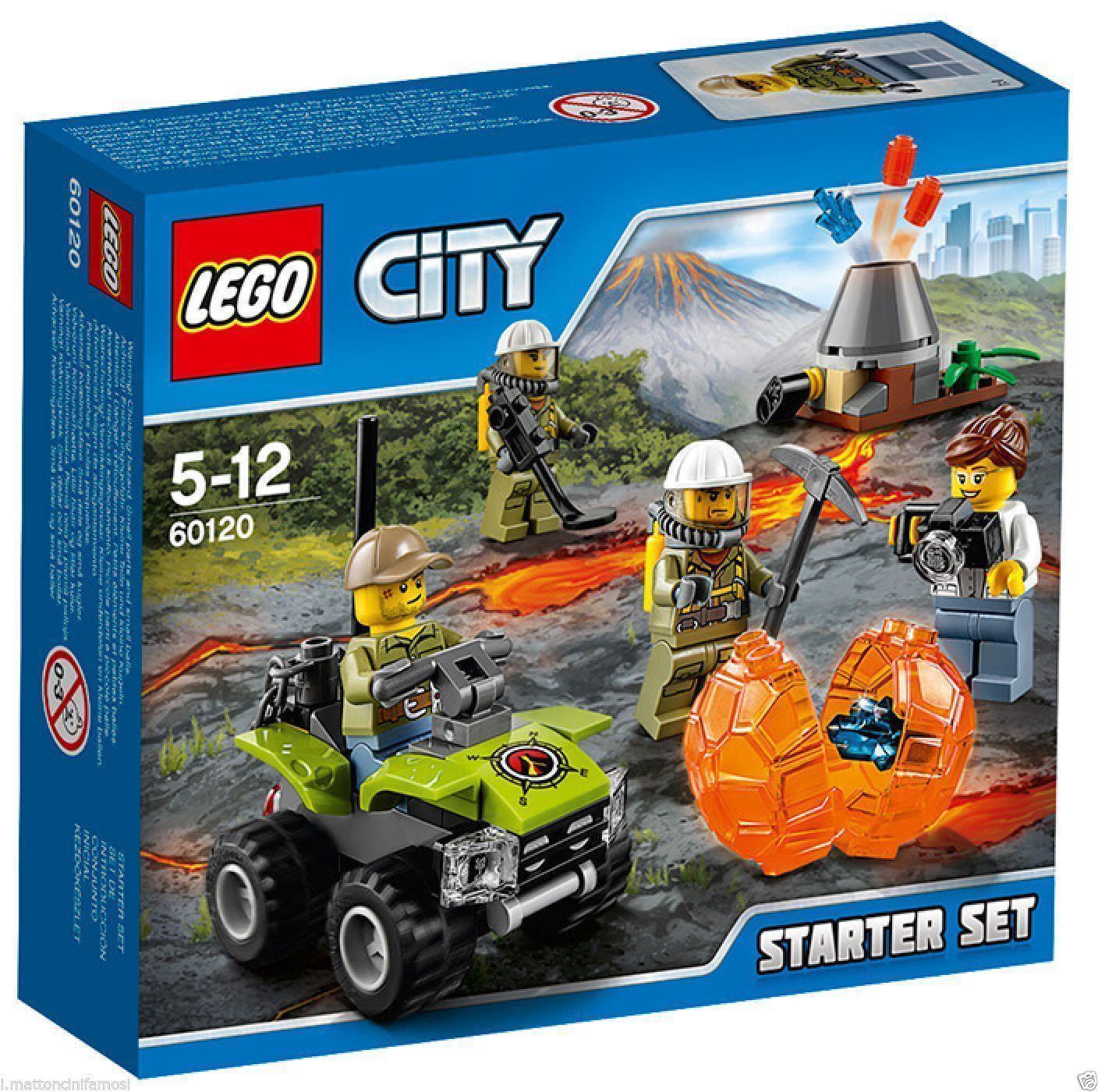 LEGO CITY STARTER SET VULCANO 5-12 ANNI  FUORI PRODUZIONE ART 60120