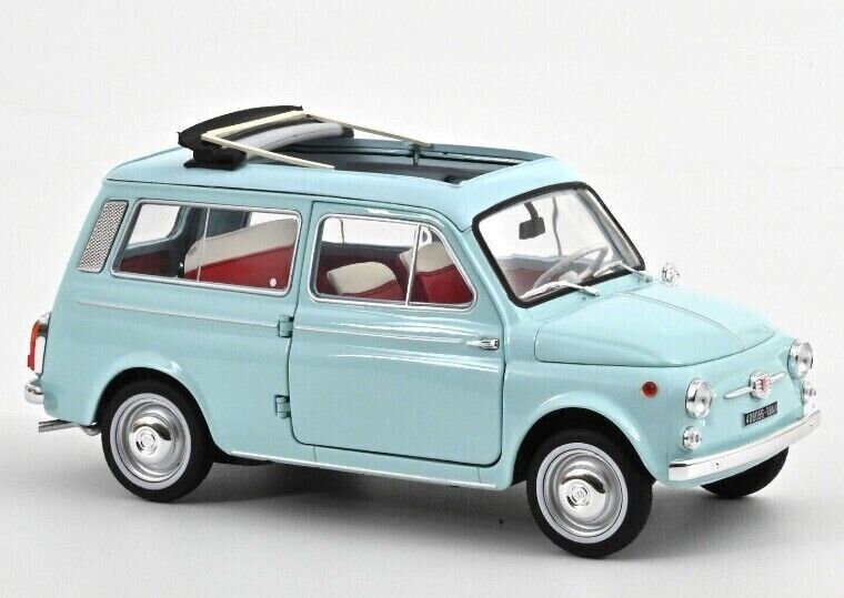 NOREV 1:18 AUTO DIE CAST FIAT 500 GIARDINIERA 1964 BLU ACQUAMARINA    ART 187742