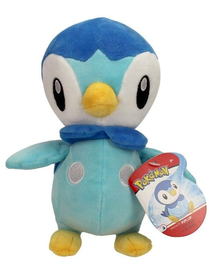 WICKED COOL TOYS POKEMON PLUSH DOLL PIPLUP 20 CM NEW NUOVO