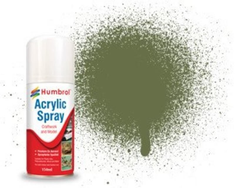 Humbrol Acrylic Spray Paint No.80 Grass Green (150ml) AD6080 modellismo