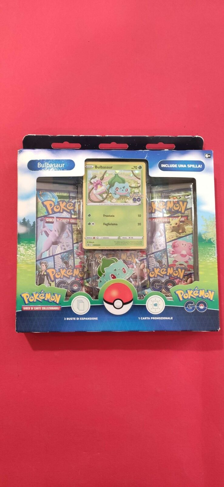 Pokemon GO con spilla Bulbasaur (IT)  collezione card