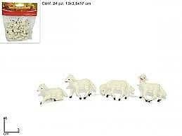 STATUINE PER PRESEPE OFFERTA FORMATA DA 24 PECORE - PECORELLE PRESEPE 4 X3 CM