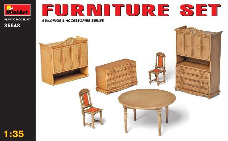 Furniture Set Diorama Accessories 1:35 Plastic Model Kit MINIART