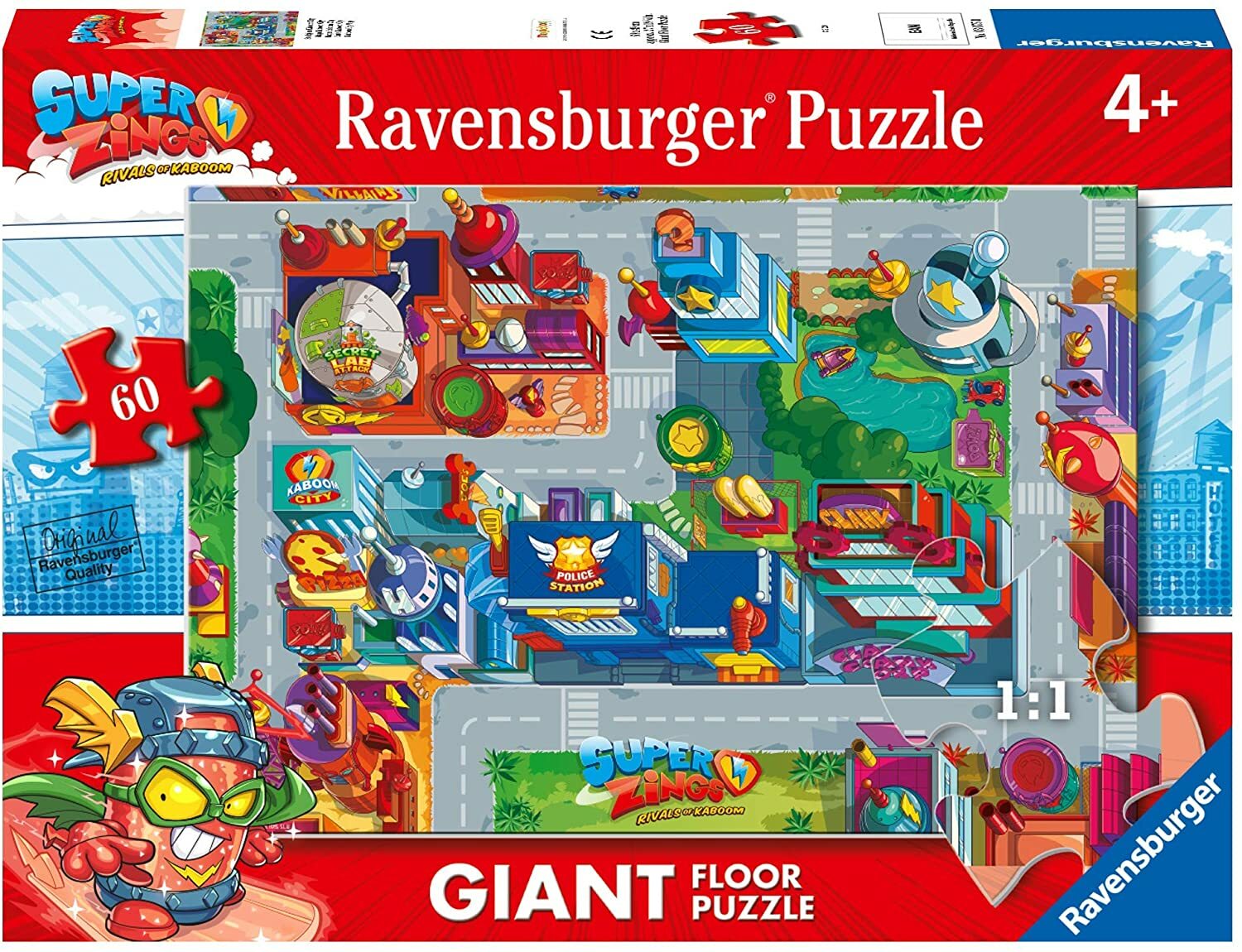 PUZZLE SUPER ZINGS 60 PEZZI GIANT FLOOR RAVENSBURGER RAV03075