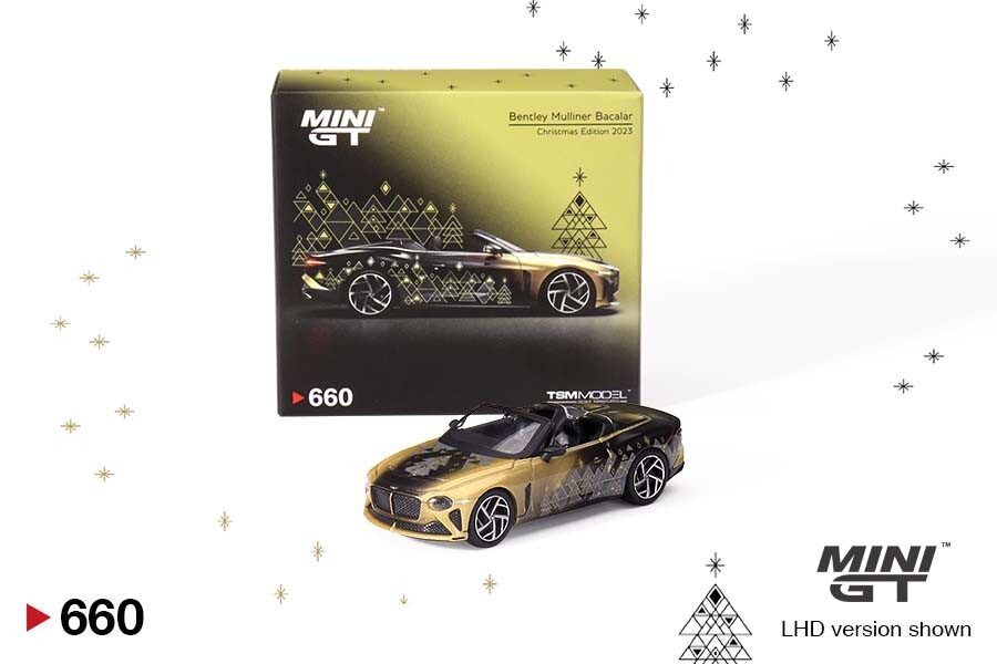 Mini GT MGT00660LHD Bentley Mulliner Bacalar 2023 Christmas Edition ?Limited ...