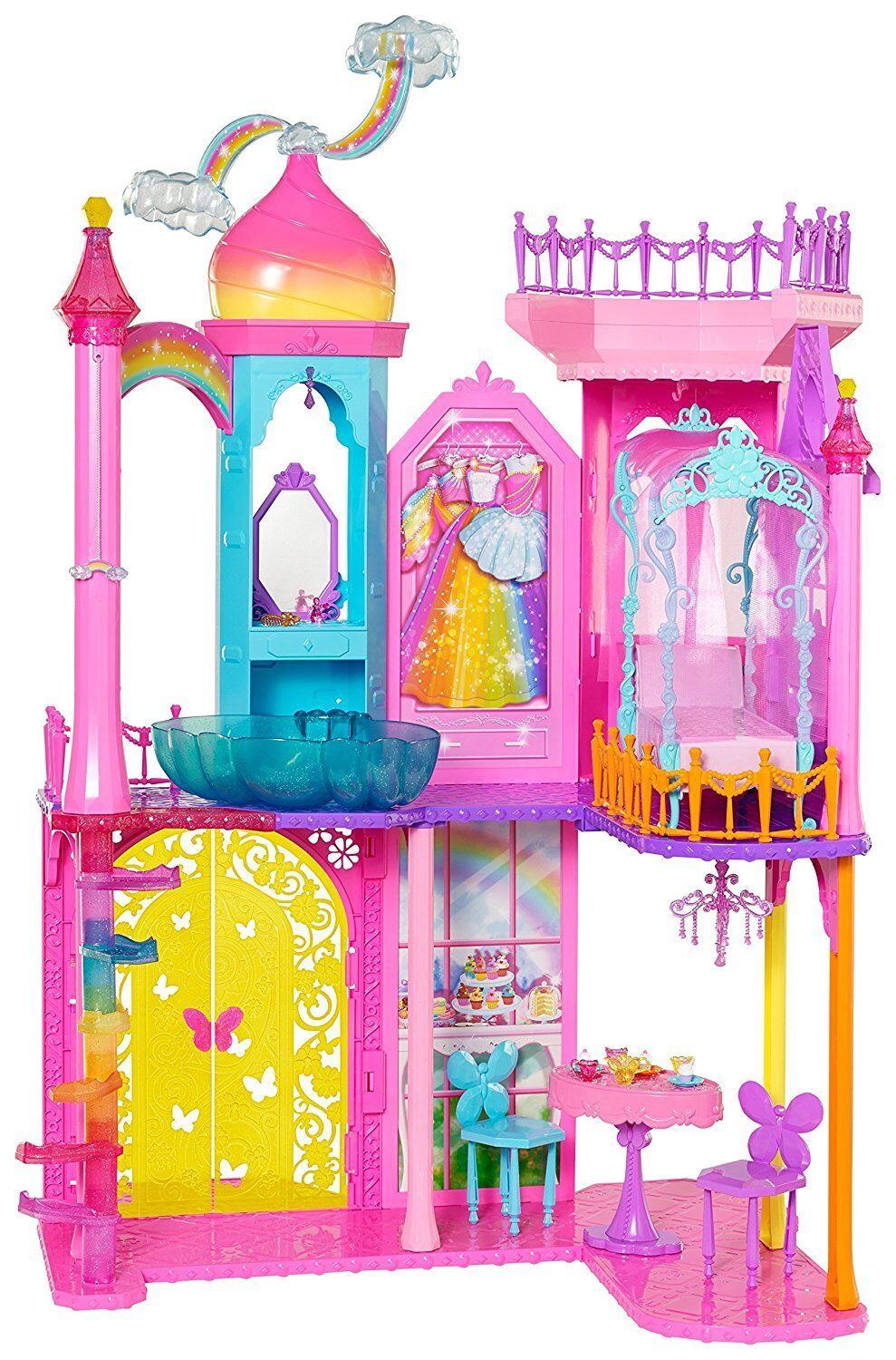 barbie castello arcobaleno rainbow castle chateau arc regenbogen schloss DPY39