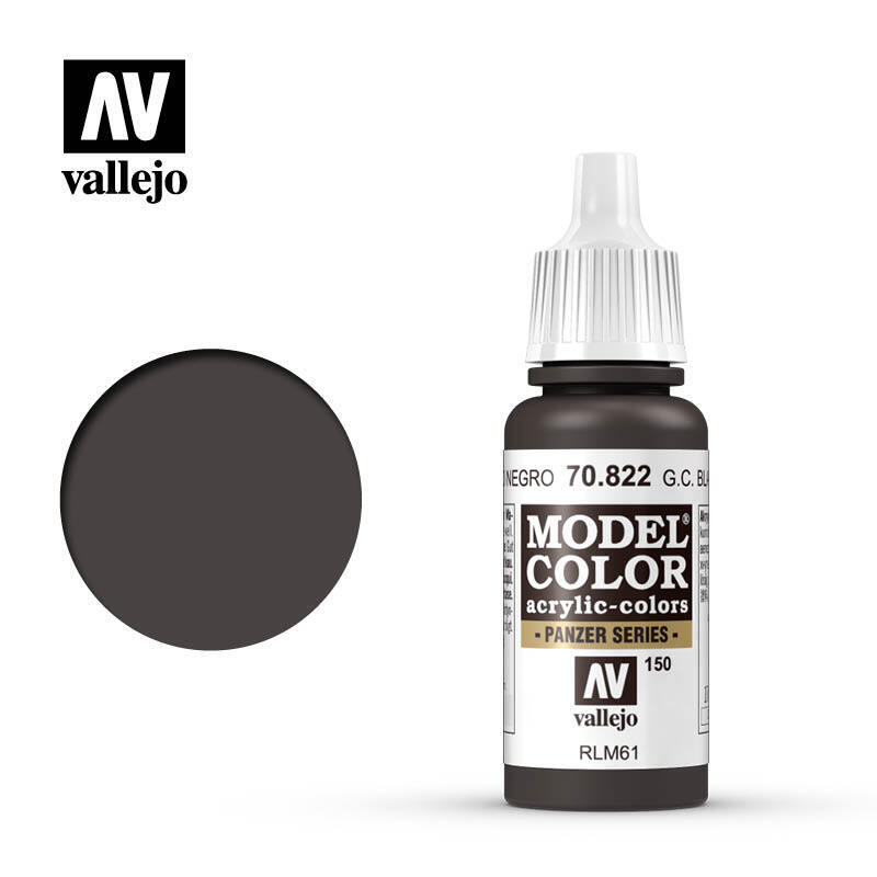 Valejo Model Acrylic Painte Acrilico 150 German Camo Black Brown 70822 VALLEJO