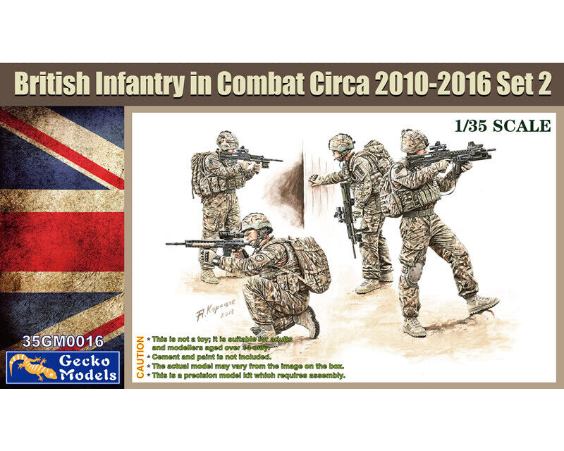 Gecko British Infantry In Combat Circa 2010-2012 Set 2 1:35 modellismo