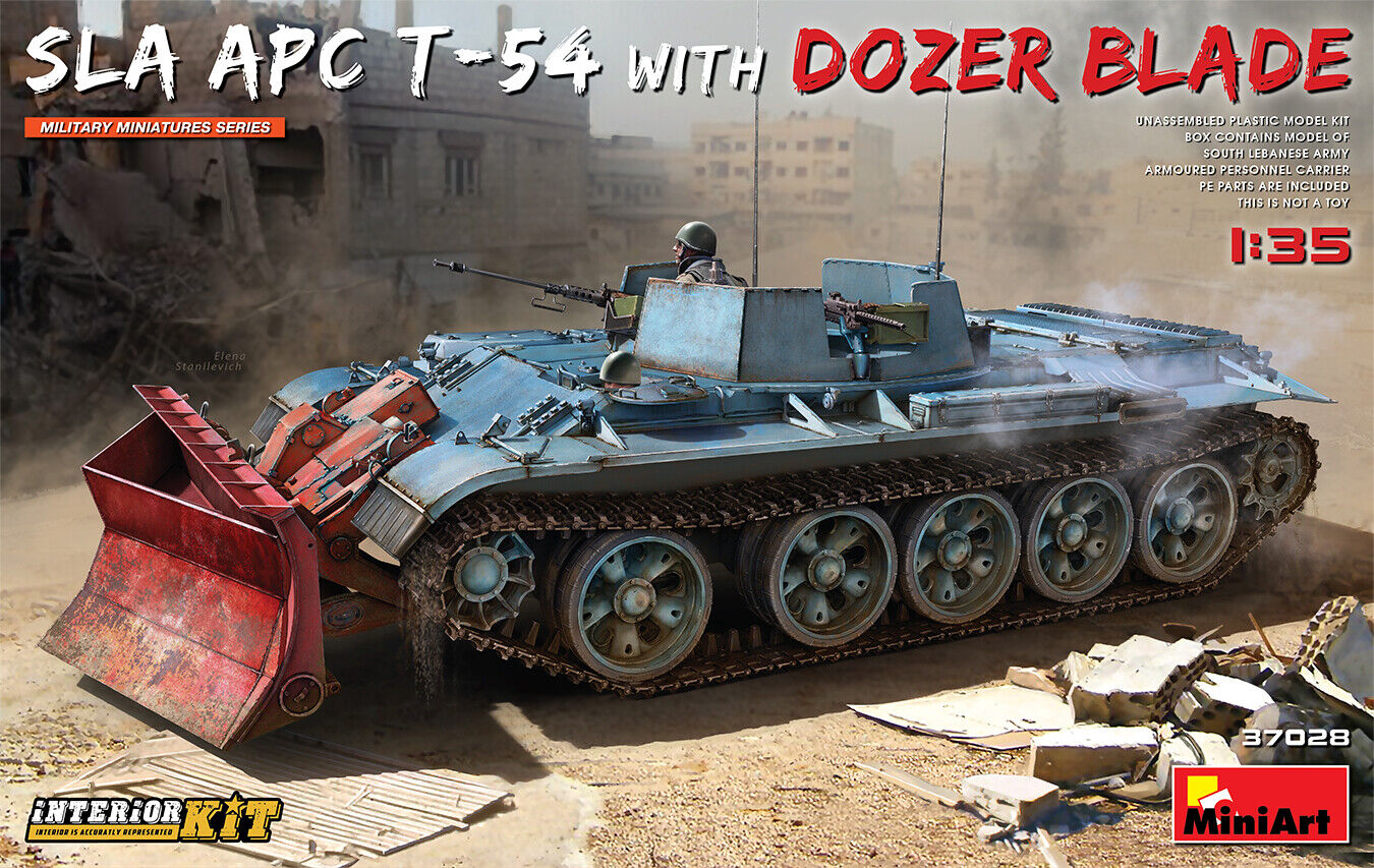 SLA Apc T-54 w/ Dozer Blade Tank Interior Kit 1:35 Plastic Model Kit MINIART