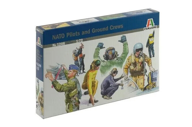 ITALERI 1/72 SOLDATINI DA COLORARE NATO PILOTS AND GROUND CREWS ART 1246