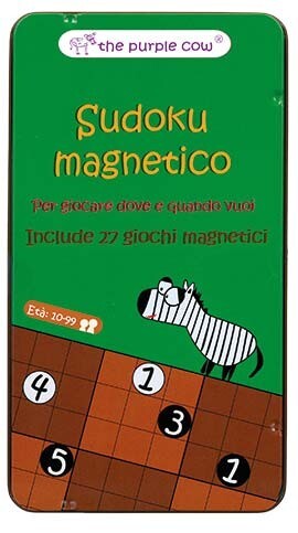 SUDOKU MAGNETICO gioco in italiano rompicapo solitario da viaggio The Purple Cow