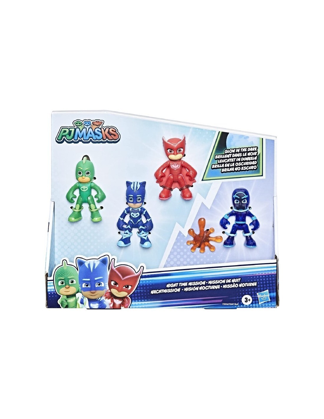 PjMasks set 4 personaggi missione notturna - Hasbro - 3 anni + idea regalo