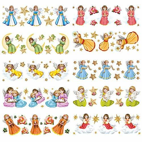 Trasparente di Sticker, Angelo Custode, 10 cm x 30 cm, 10 fogli (X7n)