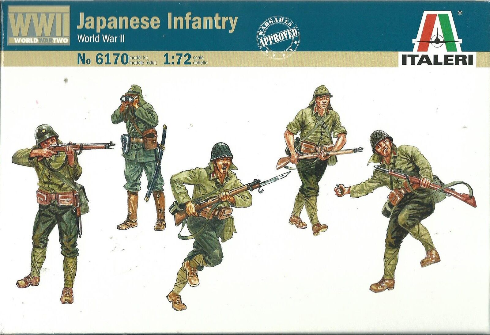 ITALERI 1:72 SOLDATINI JAPANESE INFANTRY WORLD WAR II    ART 6170