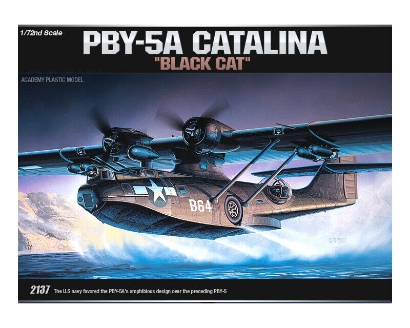 Academy 12487 Consolidated PBY-5A Catalina Black Cat 1:72 modellismo