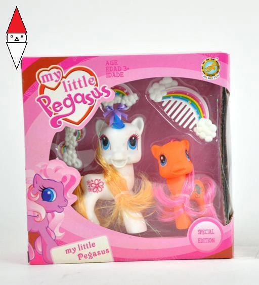 ACTION FIGURE DISTRIBUTORI GIOCATTOLI PONY PEGASUS CON BABY VINILE